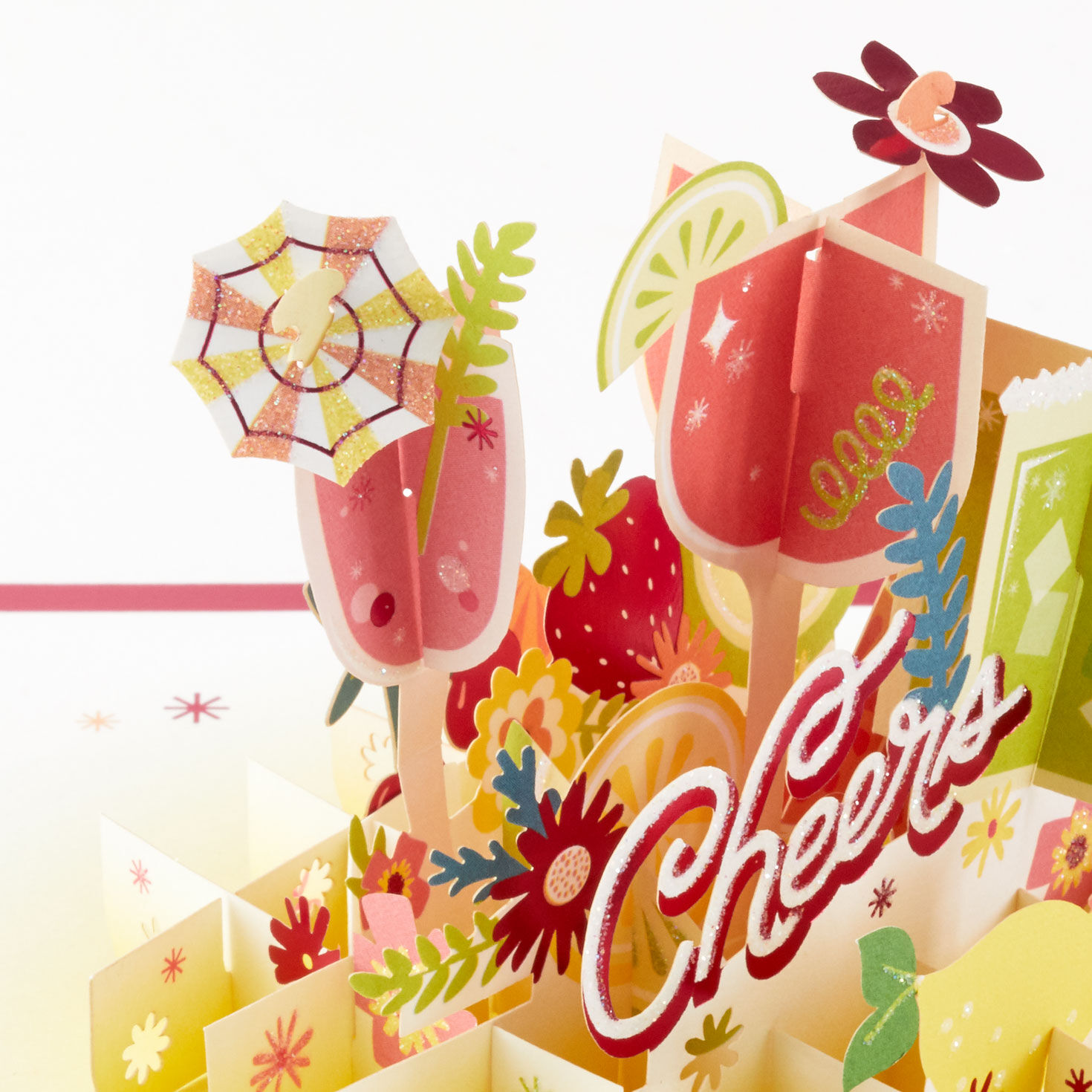 Here's to You Cocktail Toast 3D Pop-Up Card, , large image number 5
