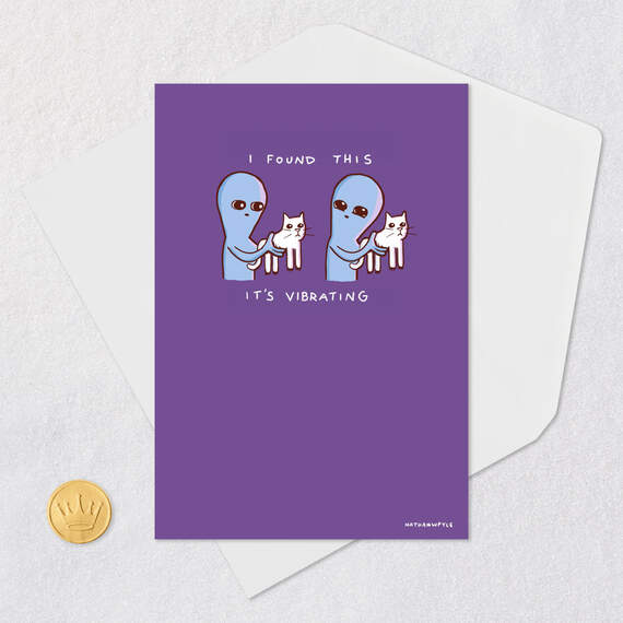 Strange Planet Vibrating Cat Funny Card, , large image number 5