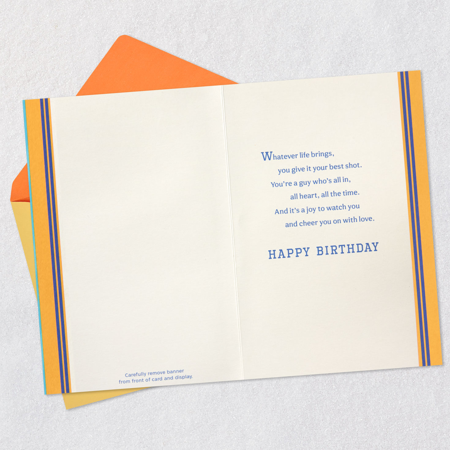 You're All In and All Heart Birthday Card for Son With Removable Banner for only USD 8.99 | Hallmark