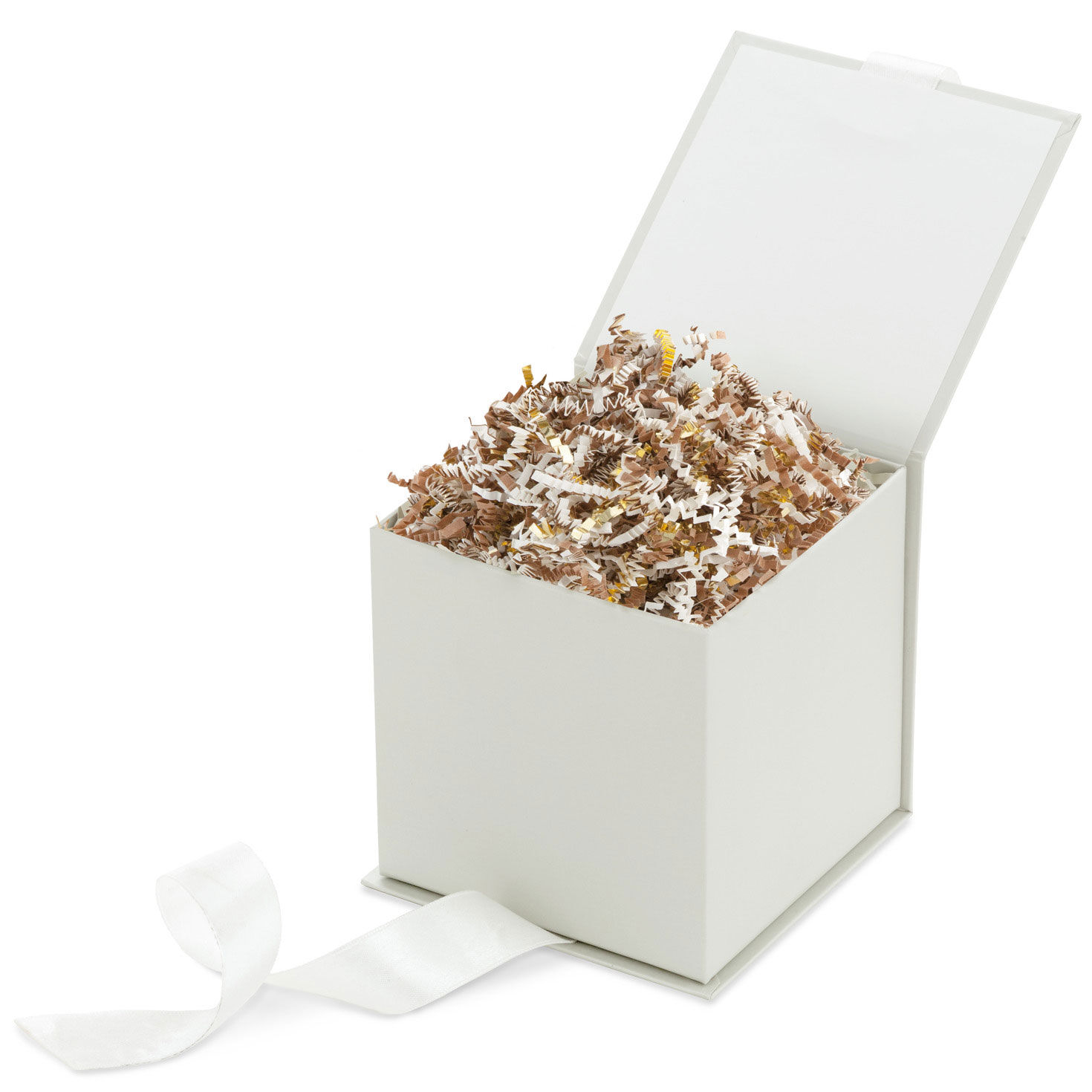 Gold, White and Kraft Holiday Shredded Paper Fill in use image number 3