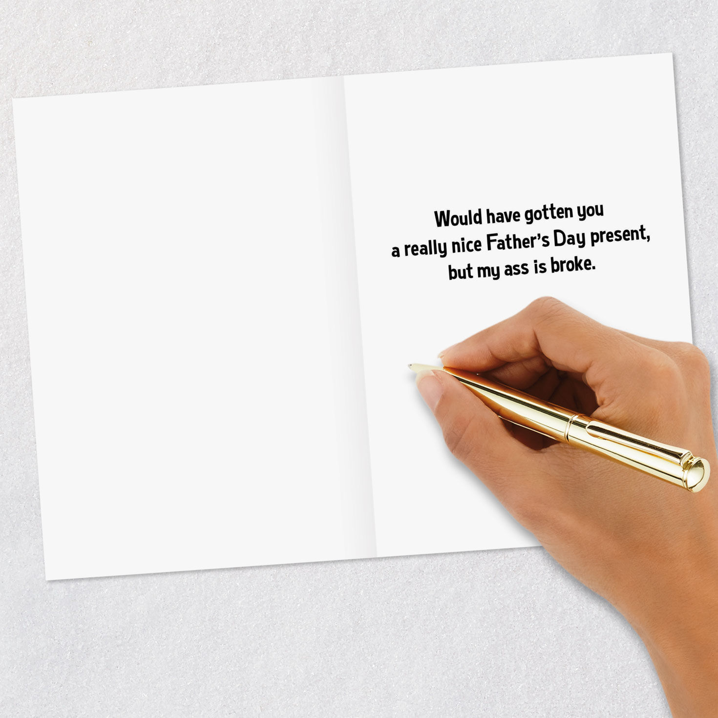 Donkey on Crutches Father's Day Card Signing card image number 6