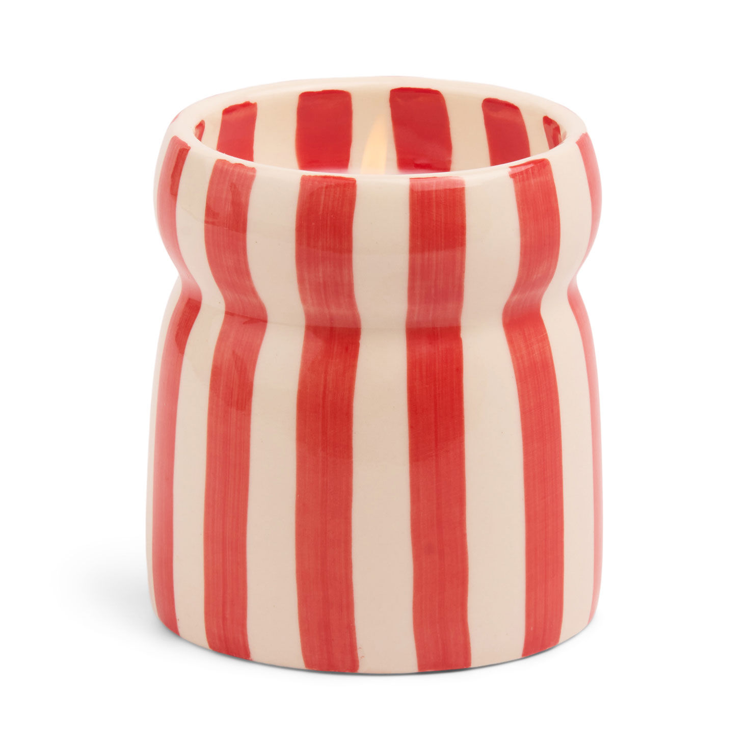 Paddywax Hibiscus Bay Red-Striped Cabana Candle, 6.5 oz.
