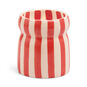 Ocean, Citrus and Floral Red-Striped Ceramic Candle  image number 1