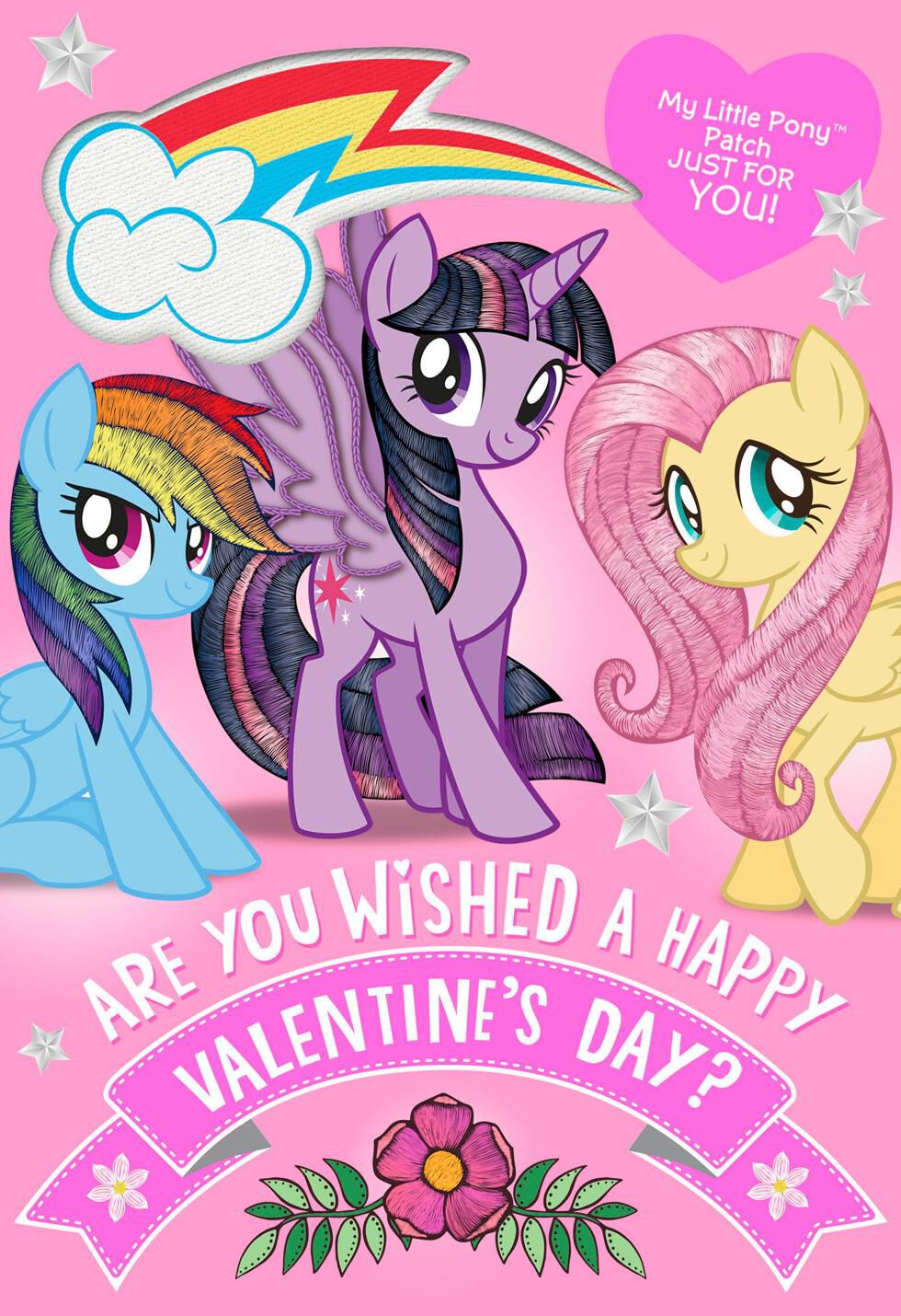 My Little Pony™ Valentine's Day Card With Removable Patch