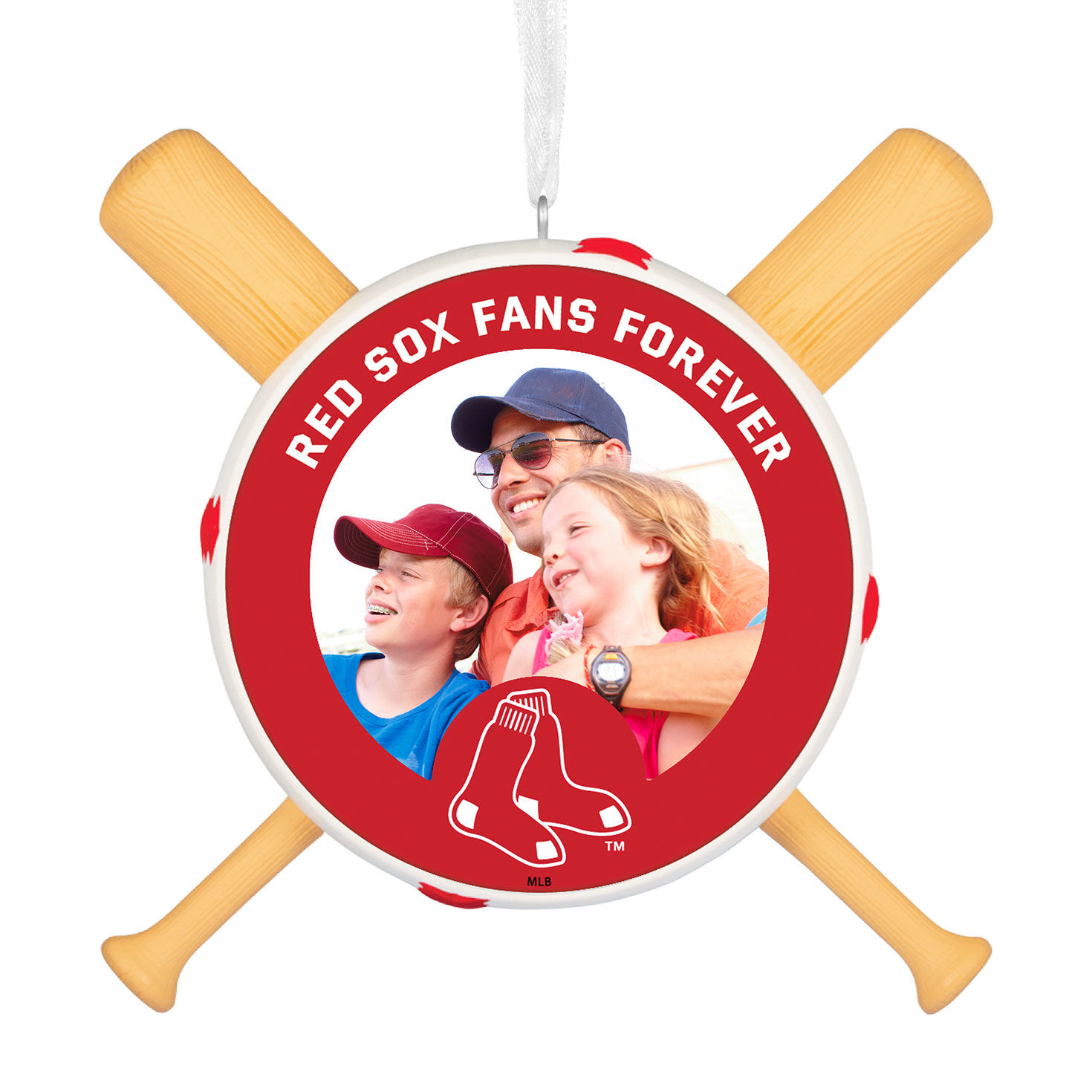 MLB Boston Red Sox™ Baseball Personalized Ornament, Custom Photo and Text