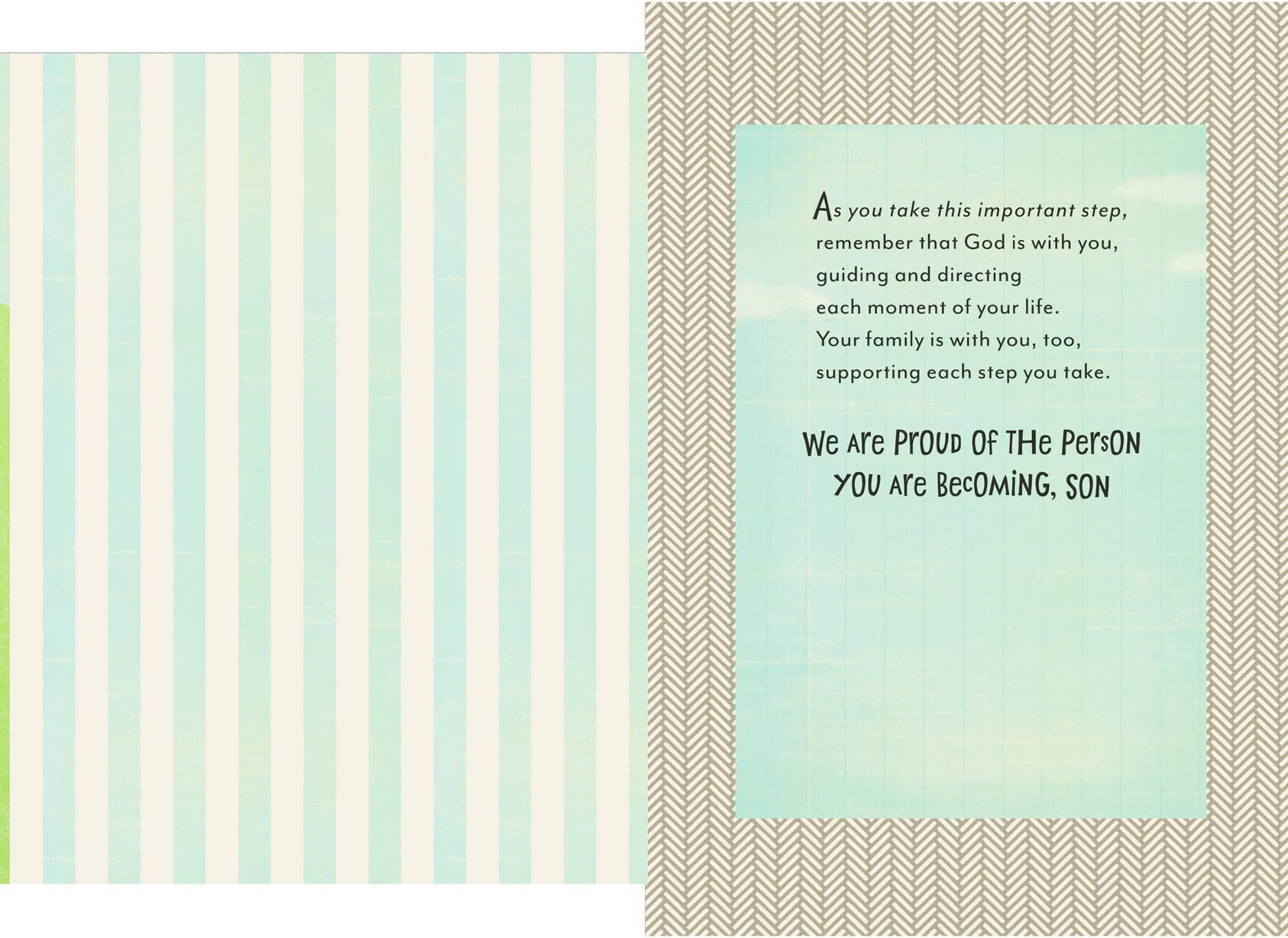 Proud of You Confirmation Card for Son