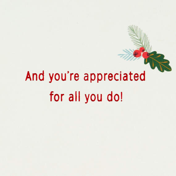 You're Appreciated Customizable Holiday Card With Service Provider Stickers, , large image number 2