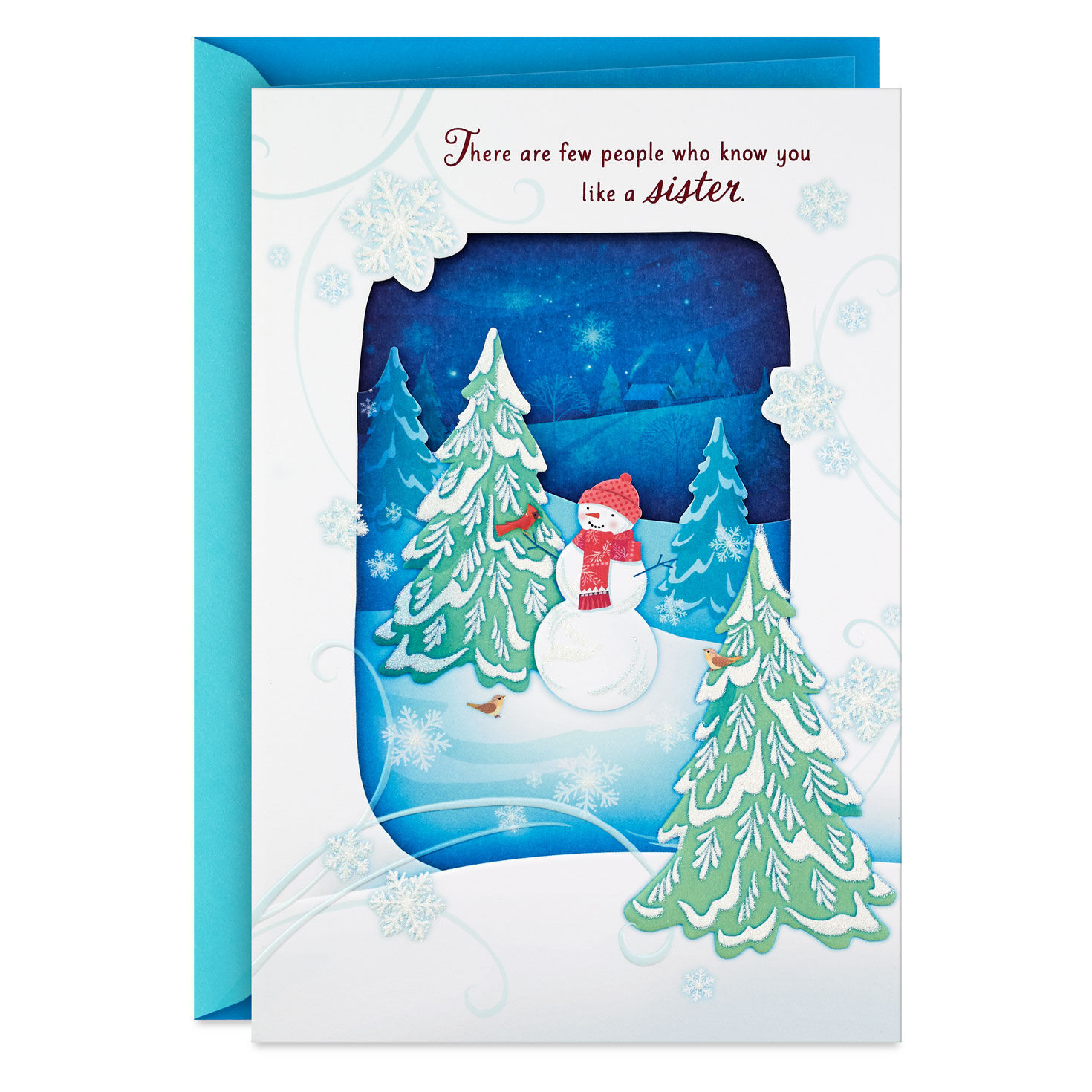 Our Connection Means So Much Christmas Card for Sister