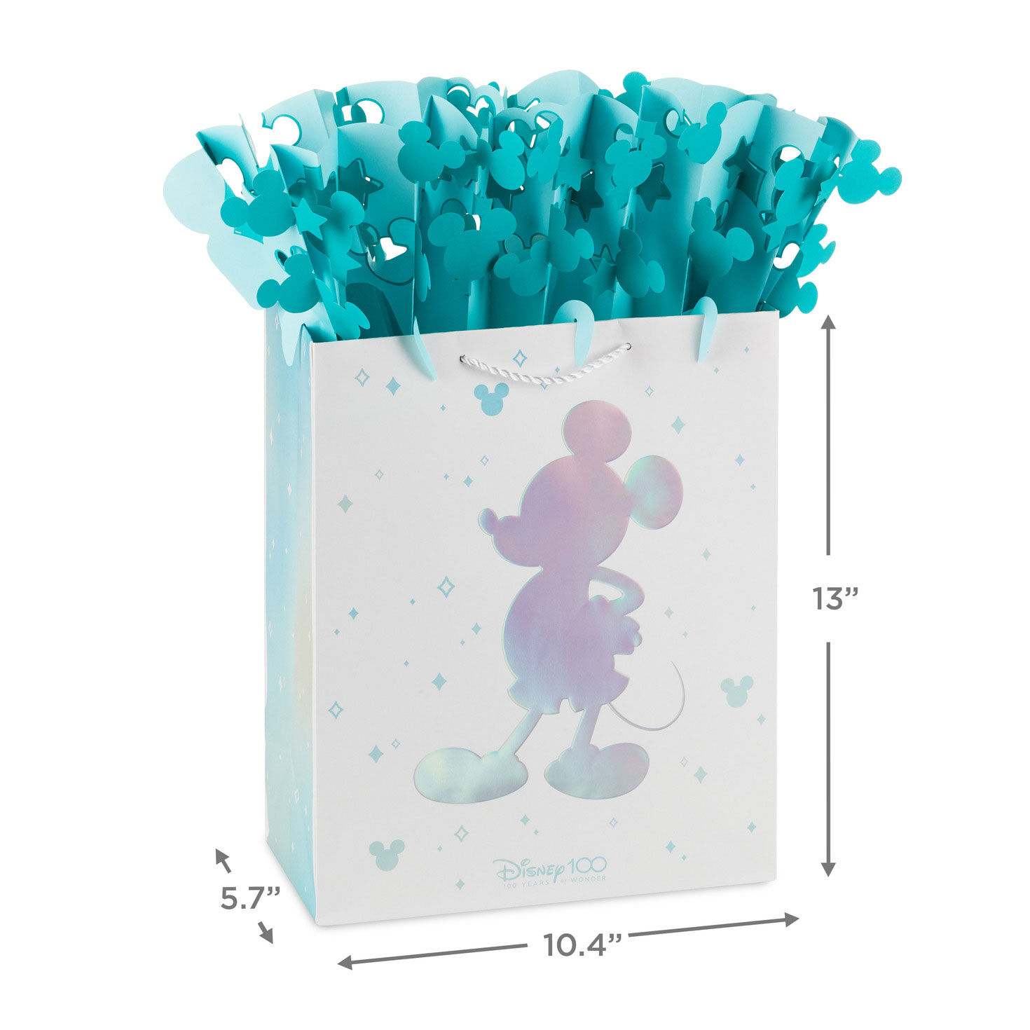 13" Disney 100 Years of Wonder Large Gift Bag With WonderFill Topper, , large image number 3