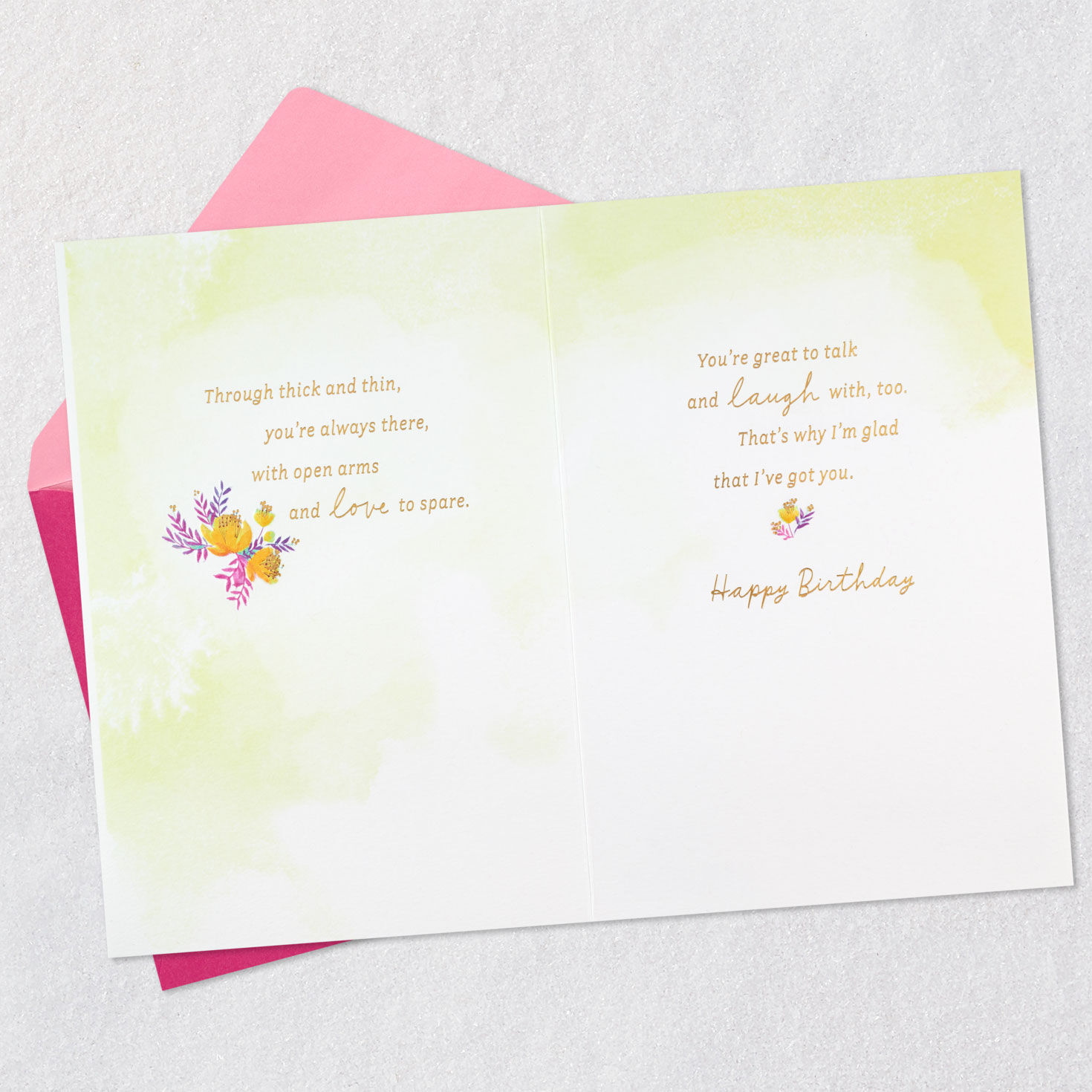 Balloons and Flowers Aunt Birthday Card Open card with envelope image number 4
