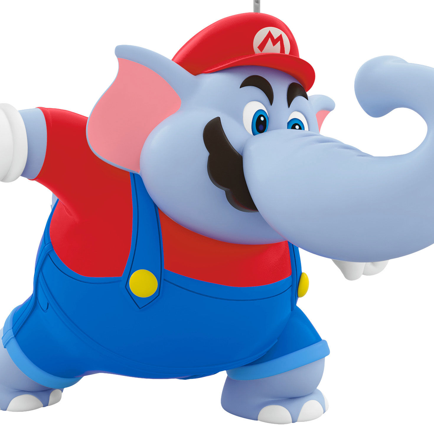 Super Mario Elephant Mario Keepsake Ornament closeup view image number 6