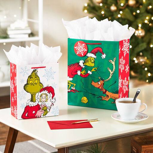 9.6” Dr. Seuss™ How the Grinch Stole Christmas!™ Medium Gift Bag, Grinch