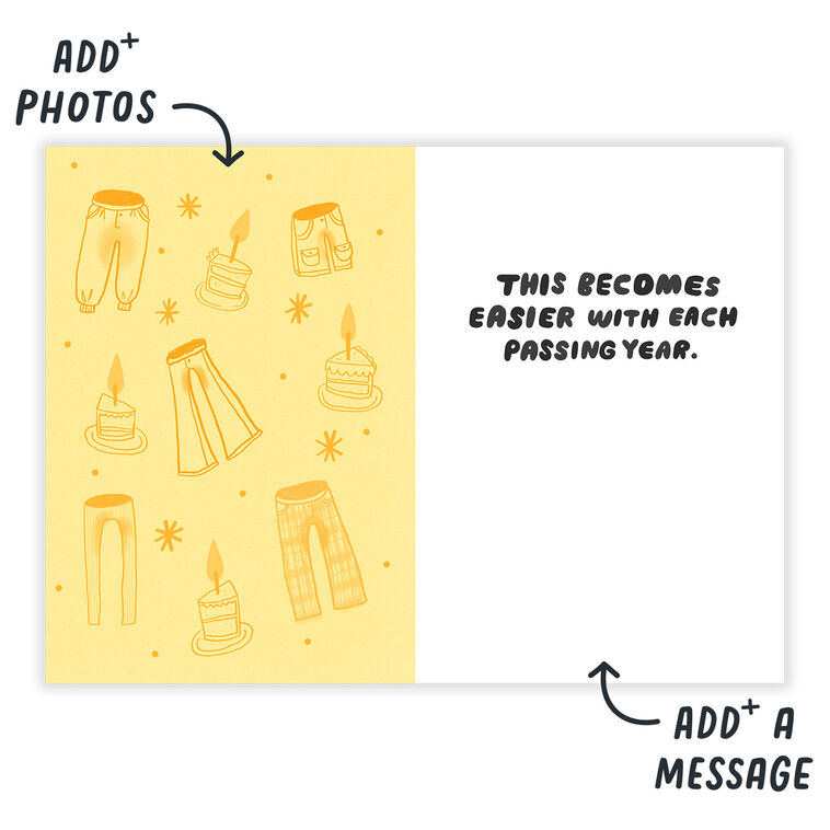 Pee Your Pants Yellow Personalized Birthday Card  image number 3