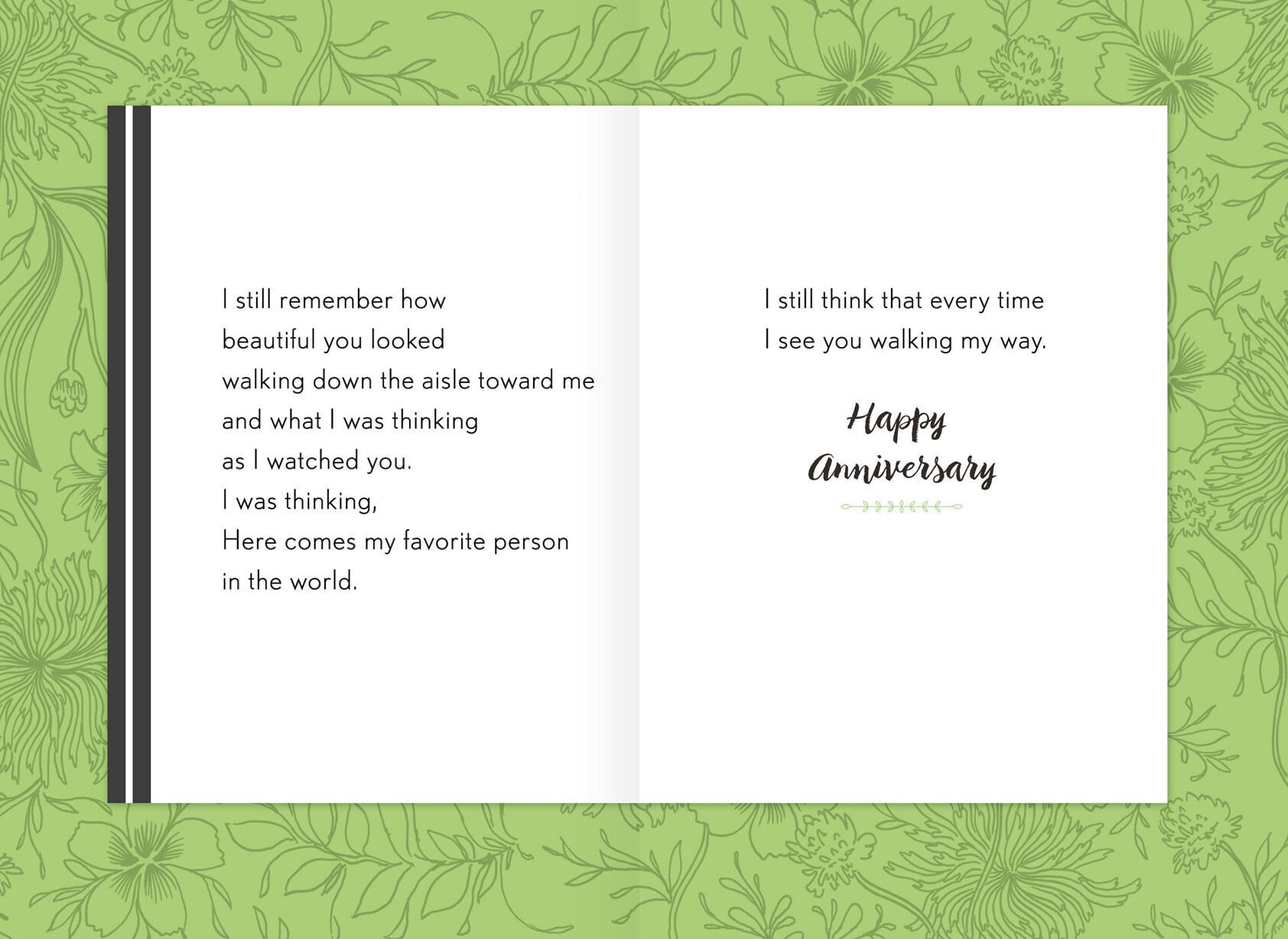 My Favorite Person in the World Anniversary Card for Wife