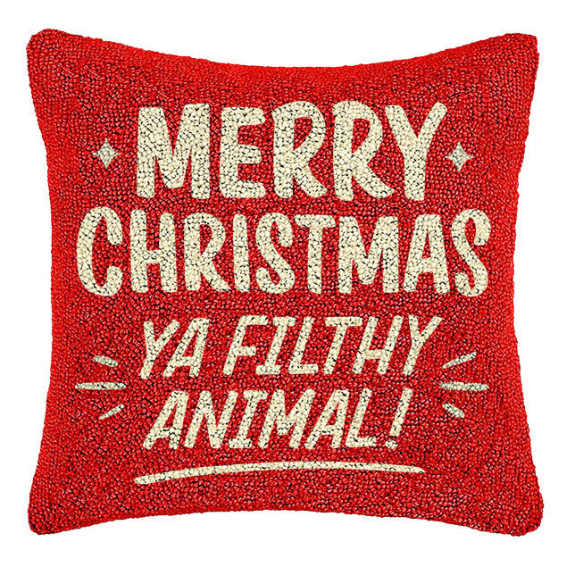 Home Alone Ya Filthy Animal Throw Pillow, 16x16
