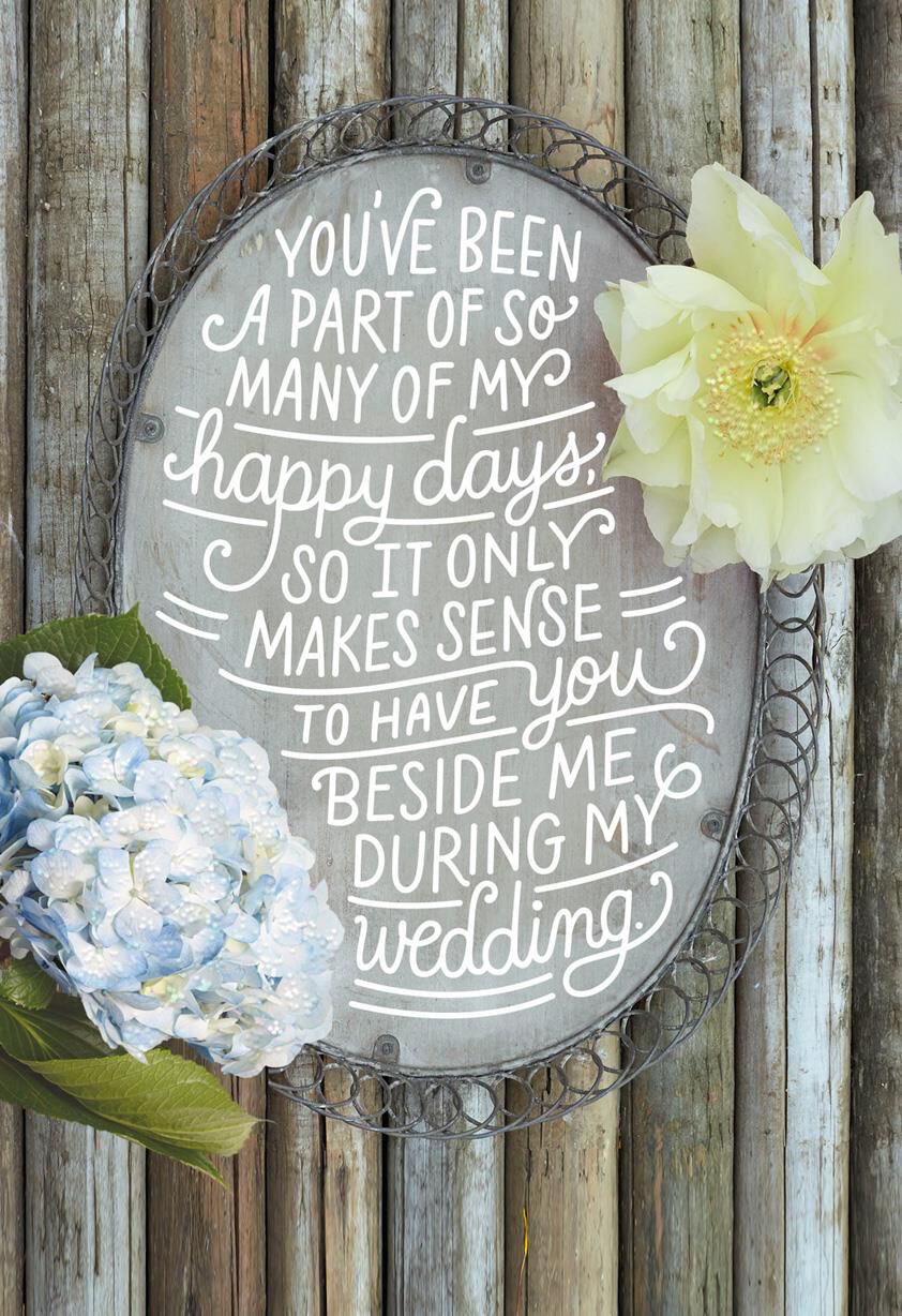 Rustic Bridal Party Proposal Wedding Card