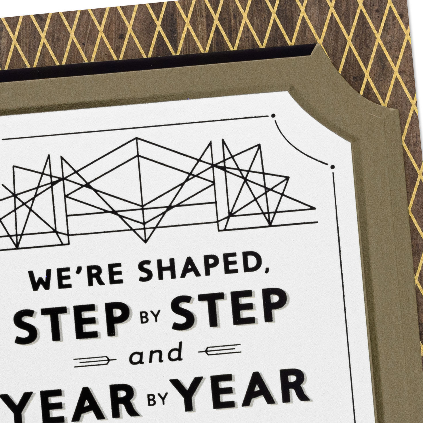 Shield Sign Geometric Bar Mitzvah Card for Him Card Front Detail image number 4