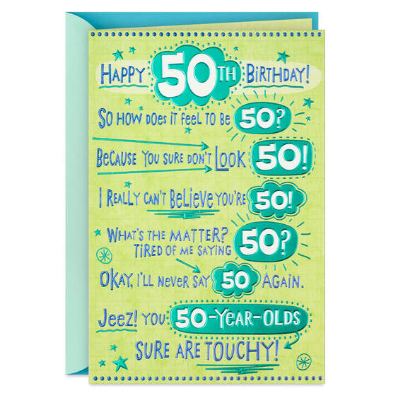 Can't Believe You're 50 Funny 50th Birthday Card