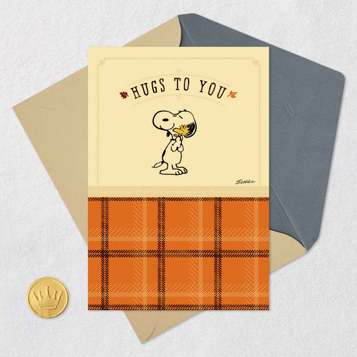 Peanuts&reg; Snoopy and Woodstock Hugs to You Thanksgiving Card, , large image number 5