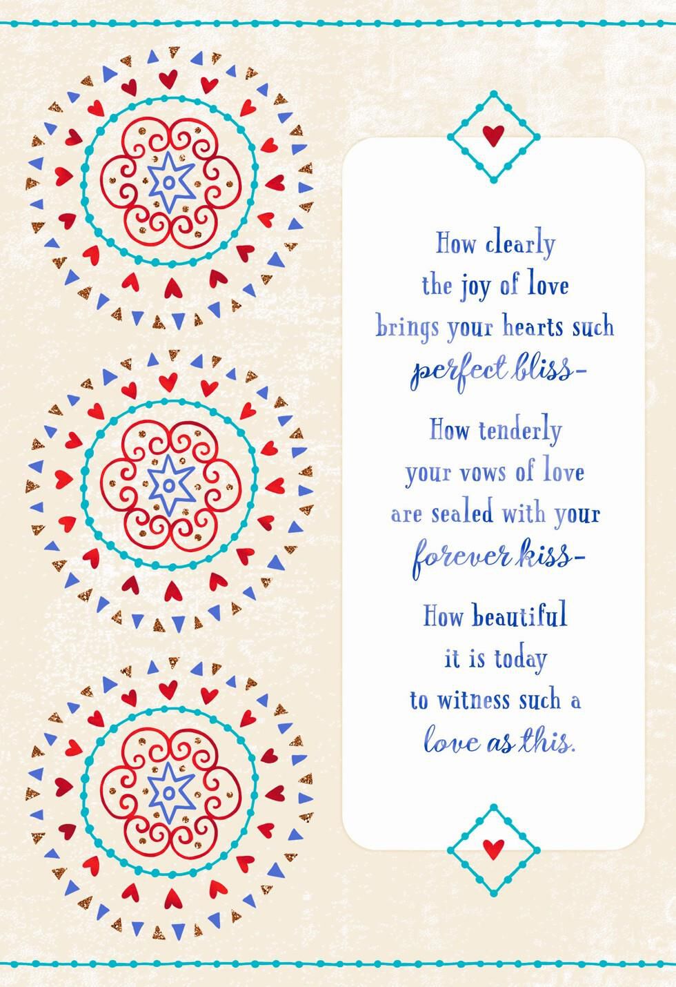 Medallions Forever Love Wedding Card