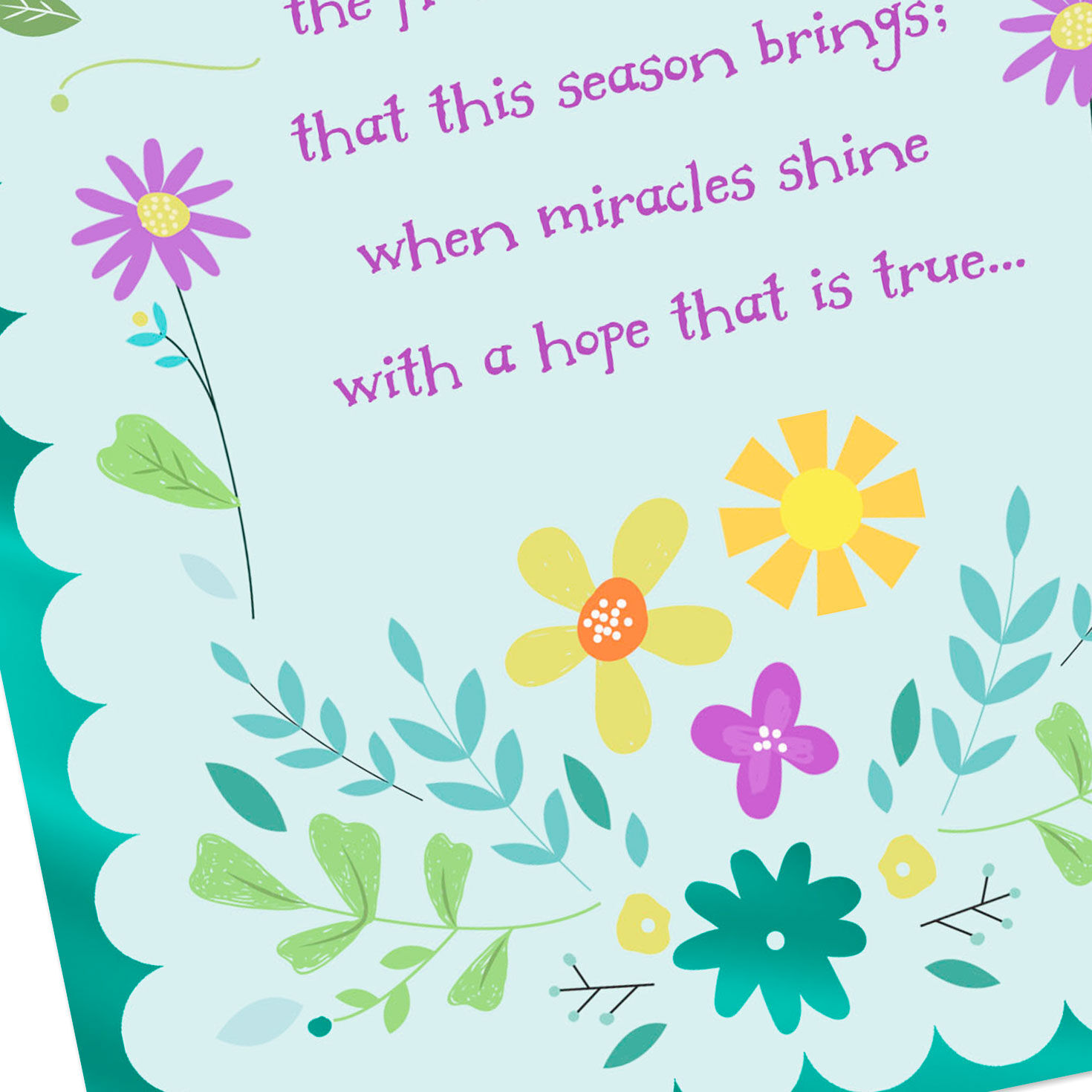 Spring Flowers Religious Easter Cards Bulk Pack Card Front Detail image number 5