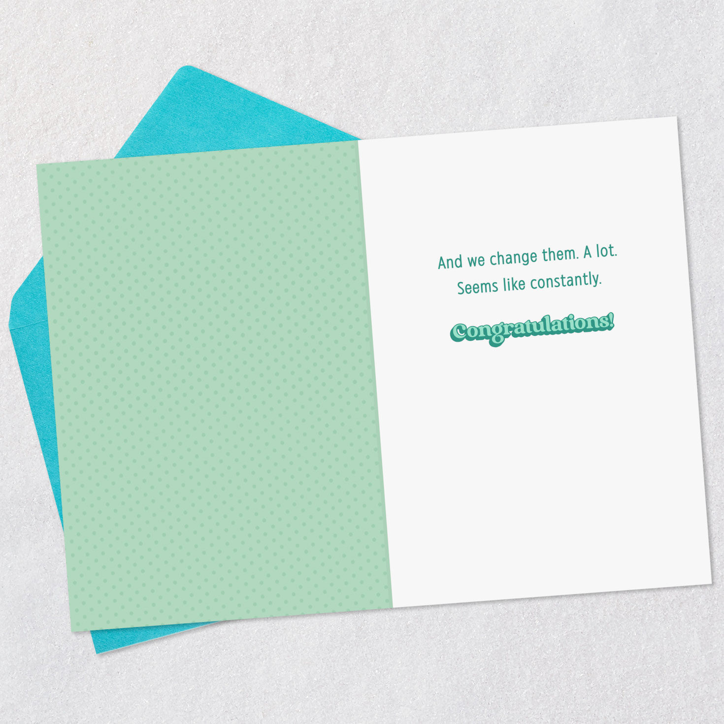 Baby Diaper Changes Funny New Baby Card  image number 3