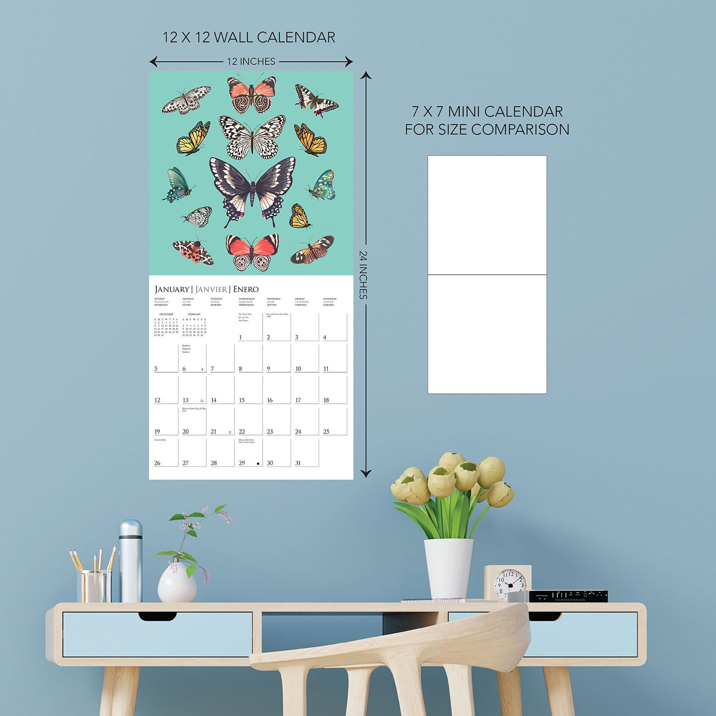 Graphique Butterflies 2025 Wall Calendar Calendars & Planners Hallmark