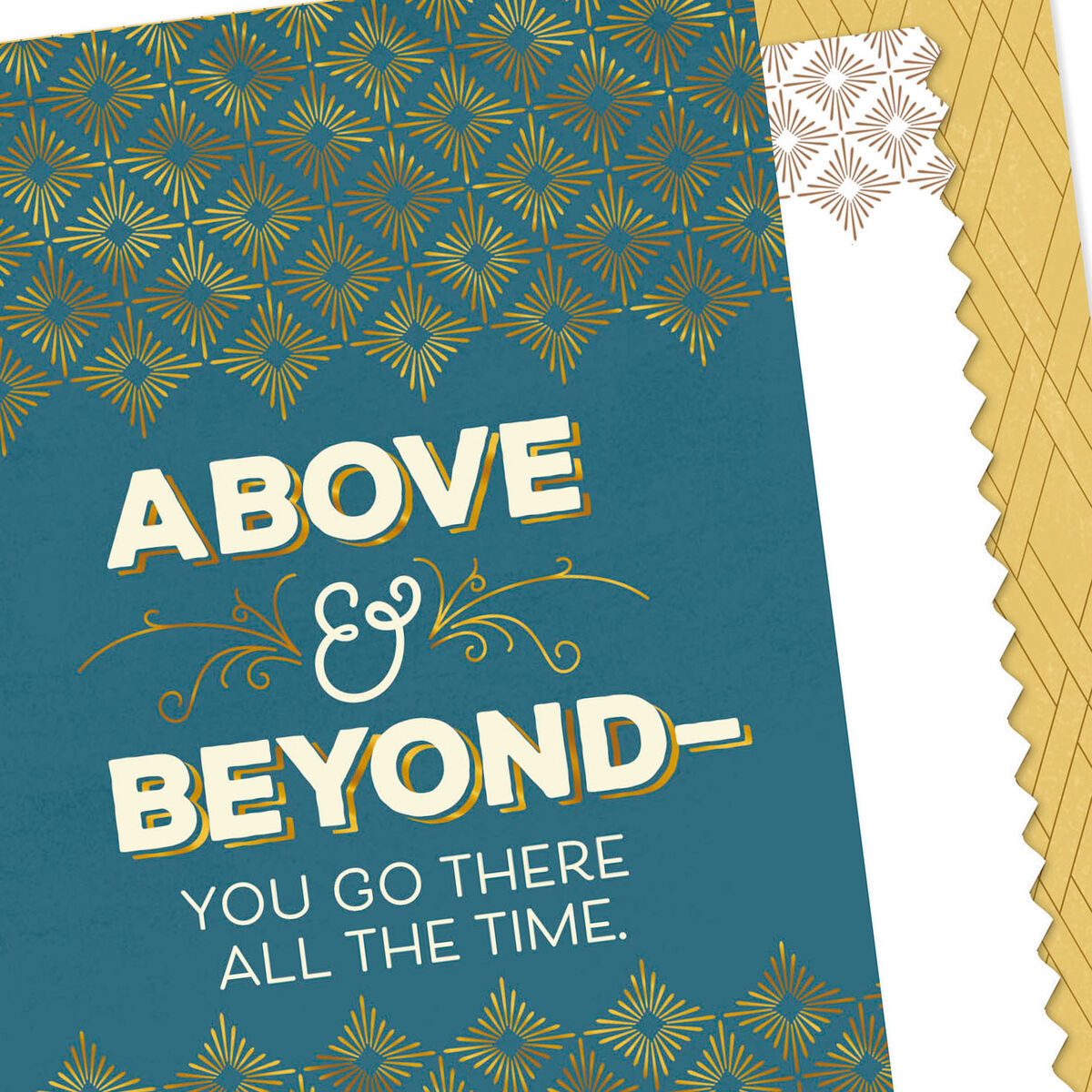 You Go Above and Beyond Thank You Card Greeting Cards