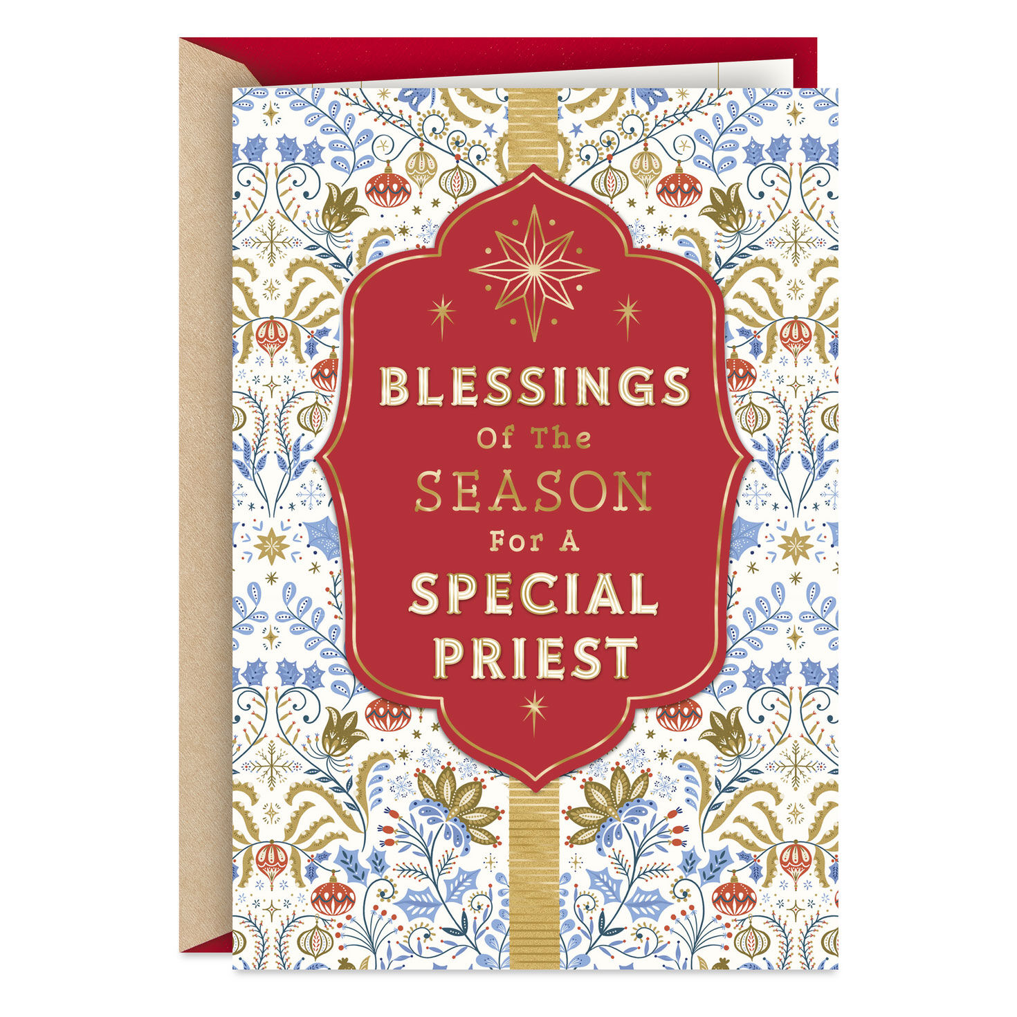 Blessings of the Season Religious Christmas Card for Priest