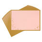 Gold Foil and Pink Single-Panel Note Cards Pack  image number 2