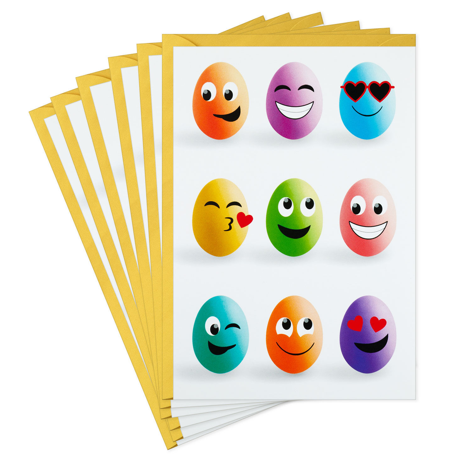Colored Easter Egg Emojis Easter Cards, Pack of 6 Boxed Cards Hallmark