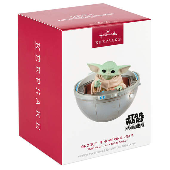 Star Wars: The Mandalorian™ Grogu™ in Hovering Pram Ornament With Light, Sound and Motion, , large image number 6