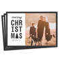 Black & White Rustic Flat Christmas Photo Card, , large image number 1