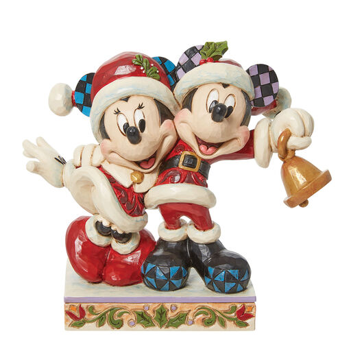 Jim Shore Disney Mickey and Minnie Santas Figurine, 6.69", 
