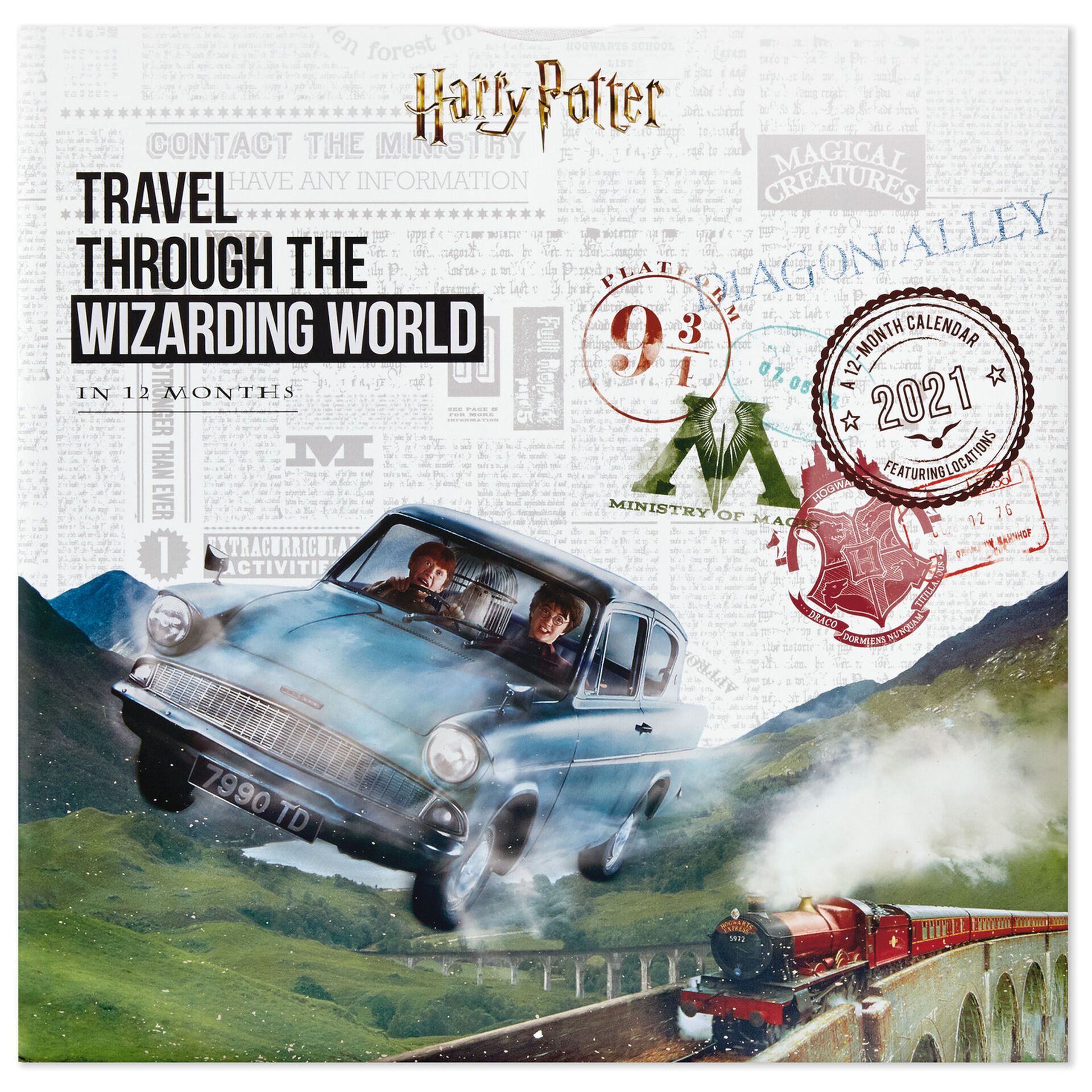 picture January 2021 Calendar Printable Harry Potter harry potter travel through the wizarding world 2021 wall calendar 12 month