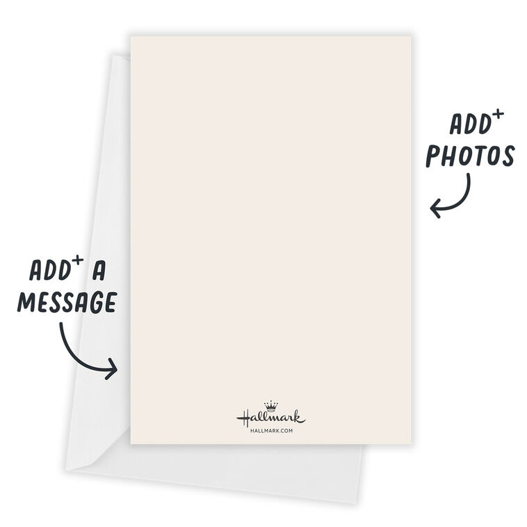 Christmas Came Early Baby Personalized Photo Card Card back with Envelope indicating personalization image number 3