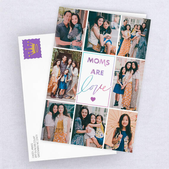Personalized Photo Collage Moms Are Love Photo Card, , large image number 4