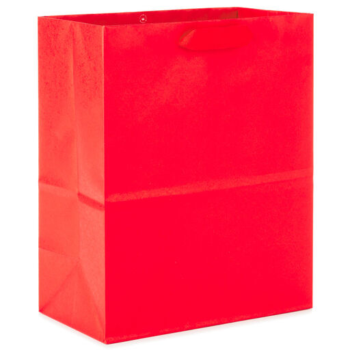 9.6" Medium Red Gift Bag, Red