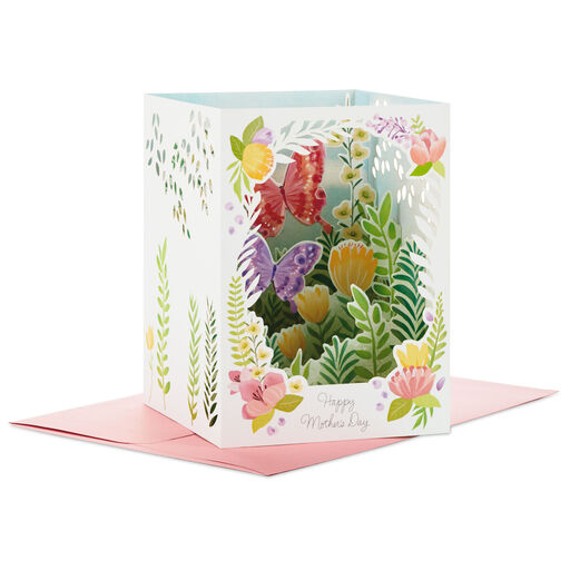Butterflies 3D Pop-Up Mother's Day Card for Mom, 