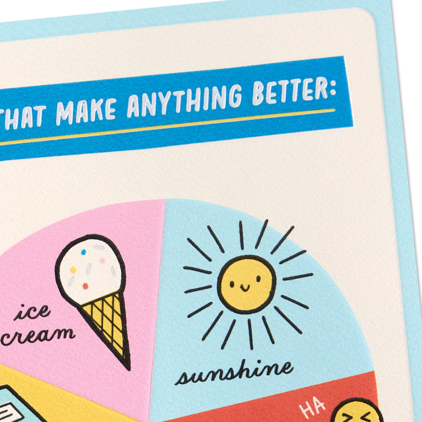 Feel Better Pie Chart Encouragement Card Card Front Detail image number 4