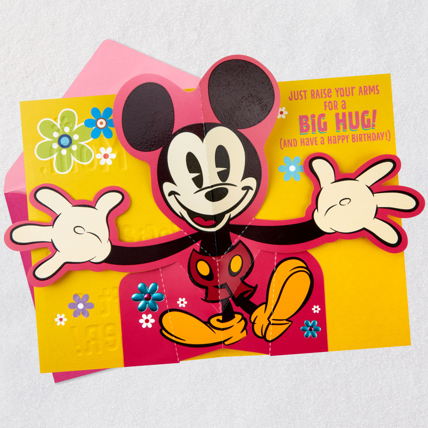 Mickey Mouse Pop-Up Hug Funny Birthday Card for Mom Card Front image number 2