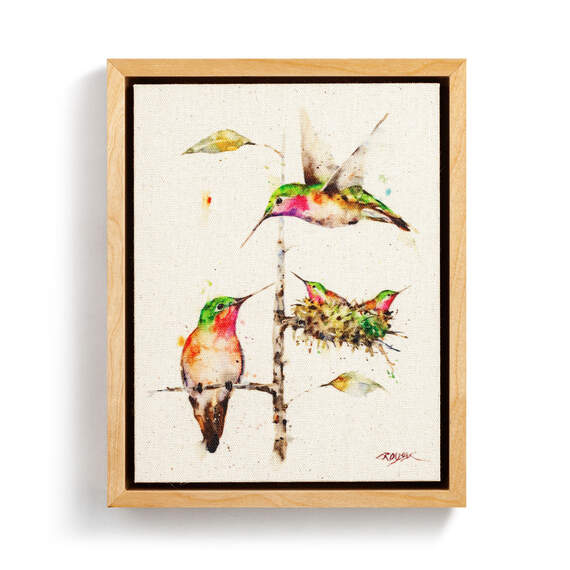 Demdaco Hummingbird Family Wall Art, 8x10