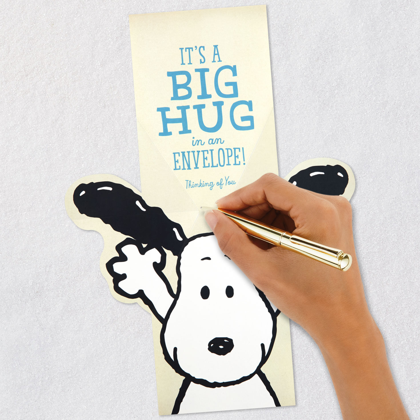 Pop-Up Snoopy Hug Funny Encouragement Card Signing card image number 6