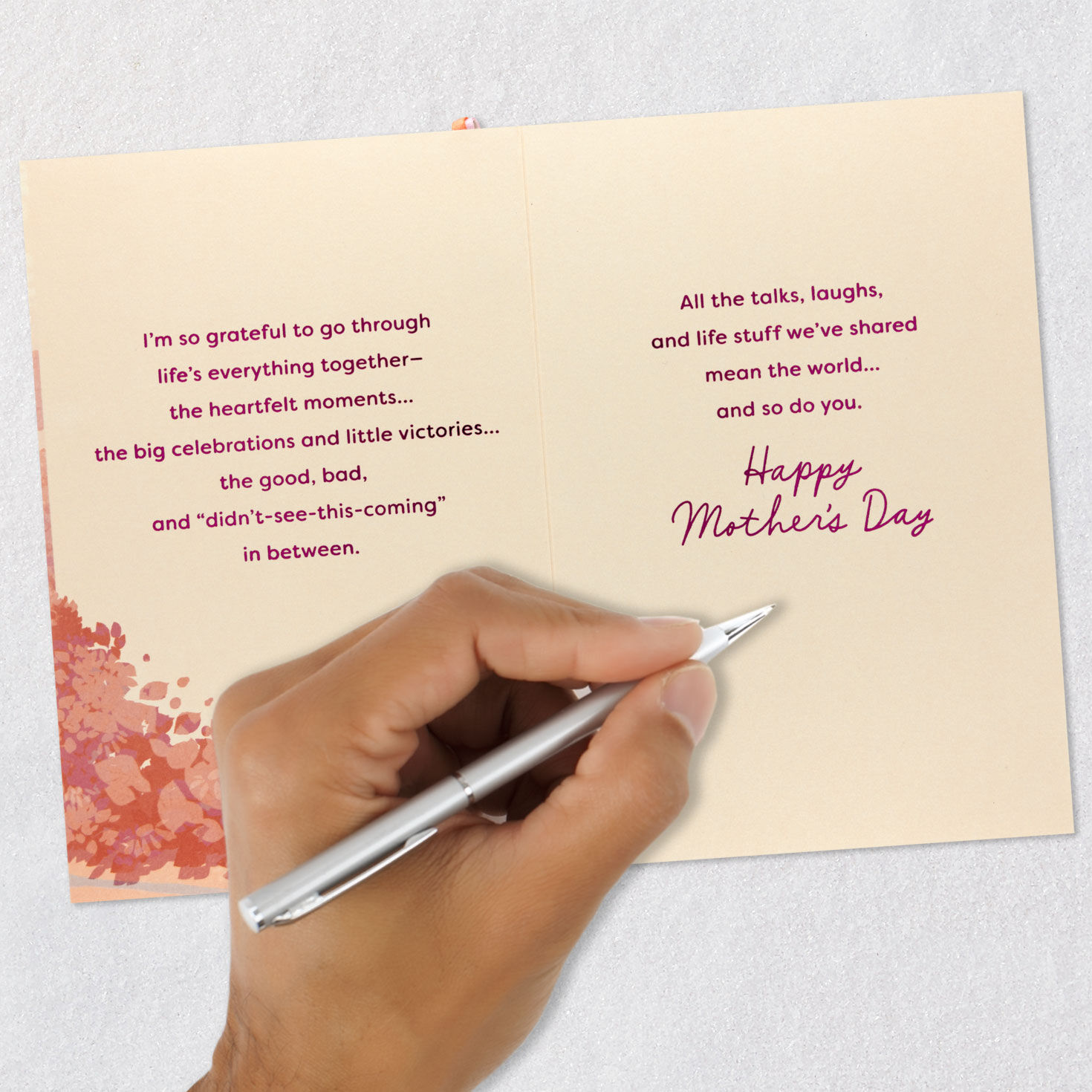 Tandem Bicycle Silhouette Sister Mother's Day Card  image number 7