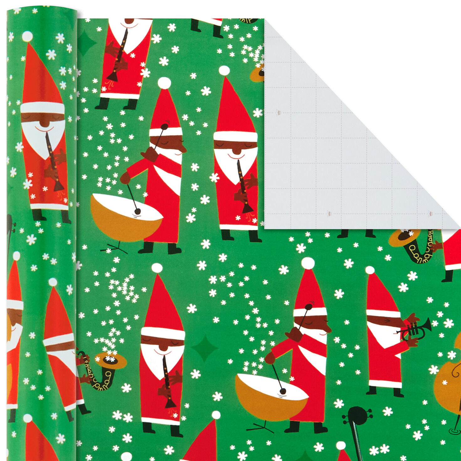 Santa Fun Hallmark Mahogany Christmas Wrapping Paper  image number 6