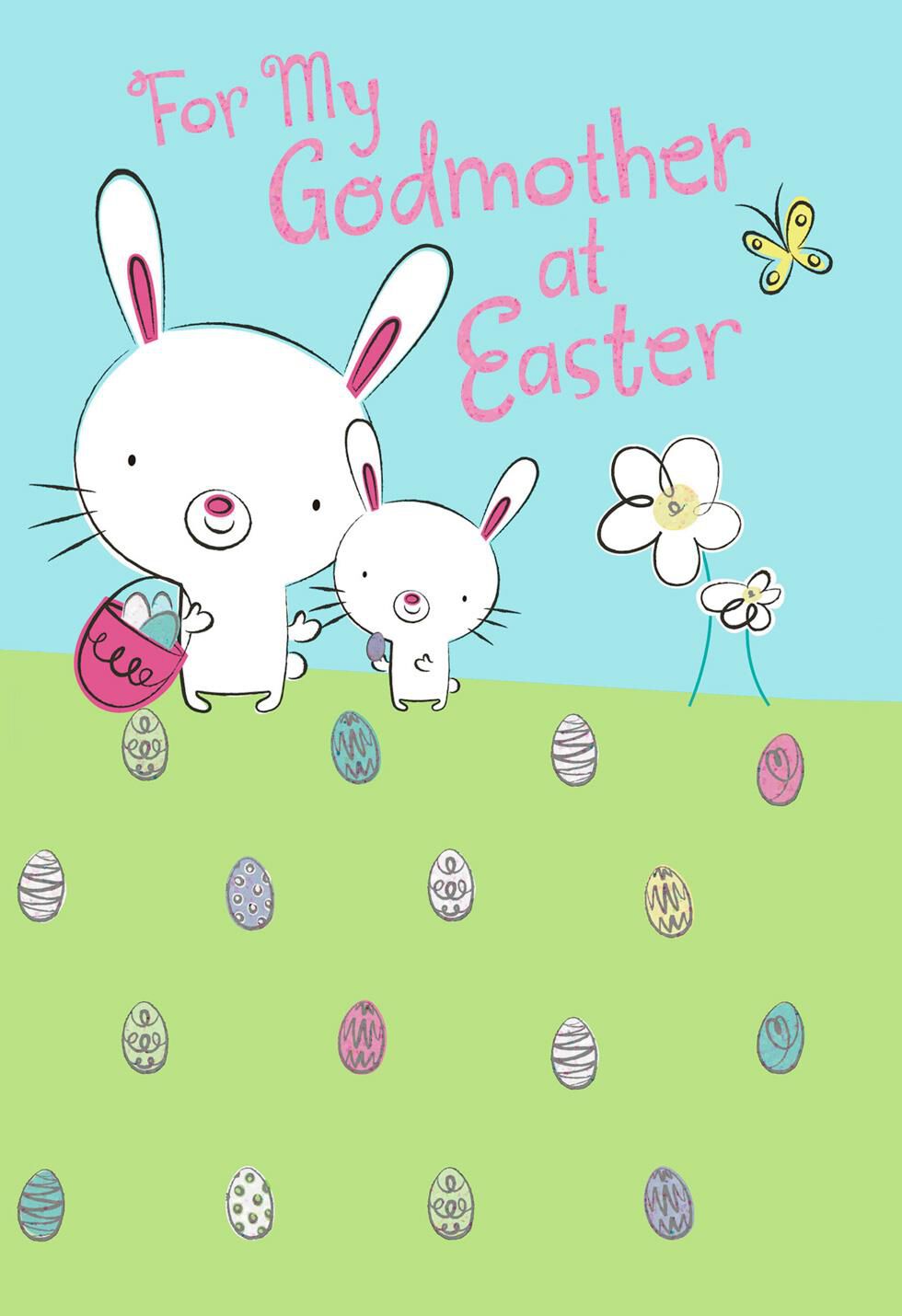 Godmother Egg Hunt Easter Card