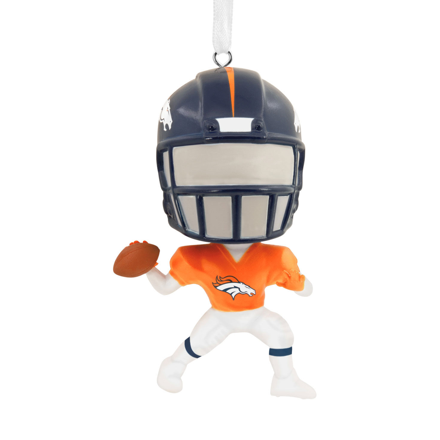 Denver Broncos Faux Fur Ball Ornament