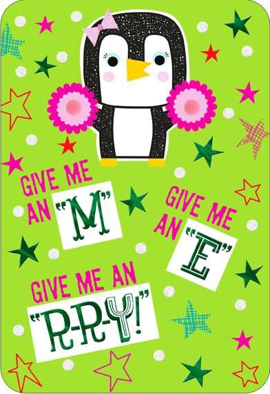M E R-R-Y Granddaughter Christmas Card