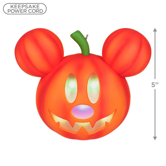 Disney Mickey Mouse Mysterious Mickey Jack-o'-Lantern  Ornament With Light, , large image number 3