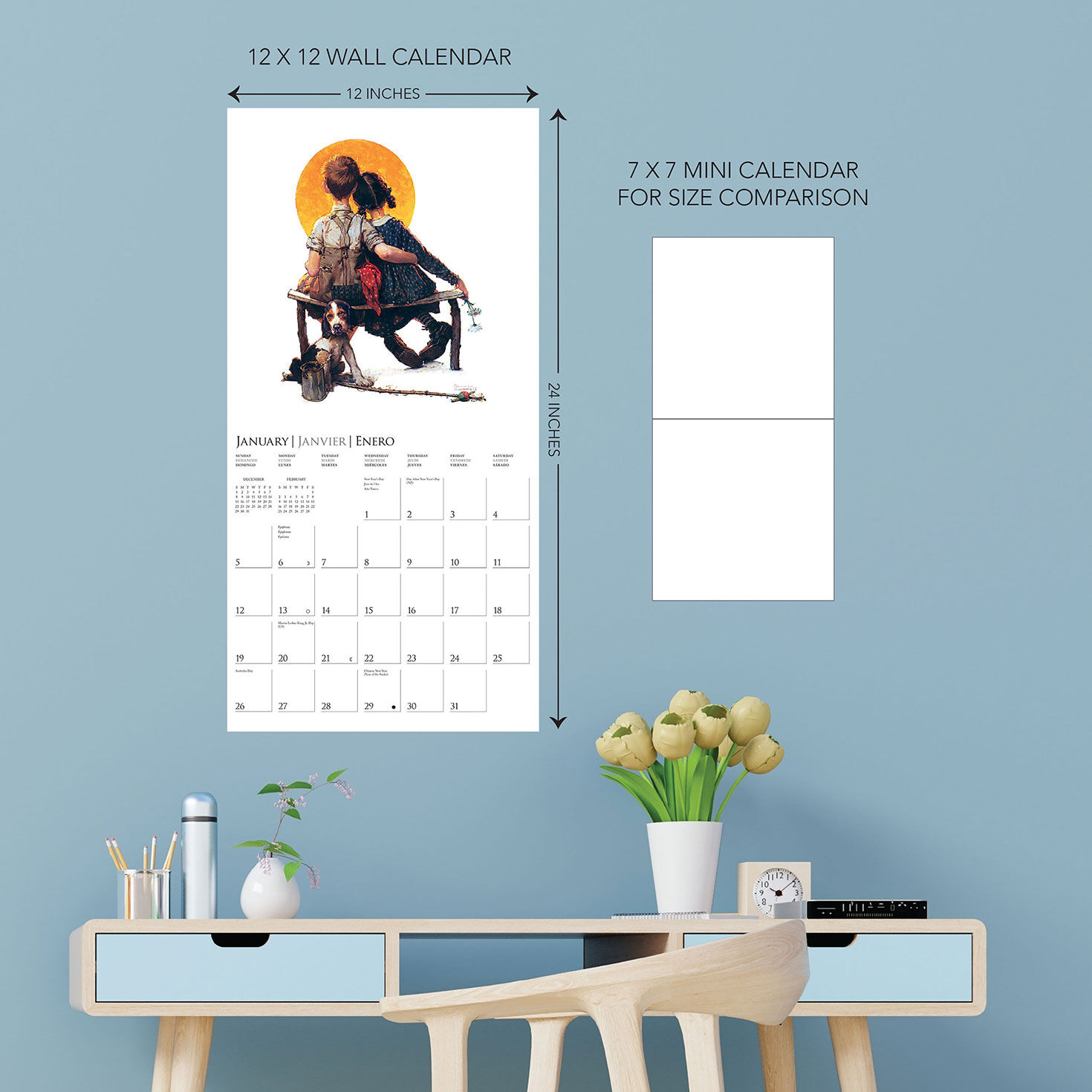 Graphique The Saturday Evening Post Norman Rockwell 2025 Wall Calendar Calendars & Planners
